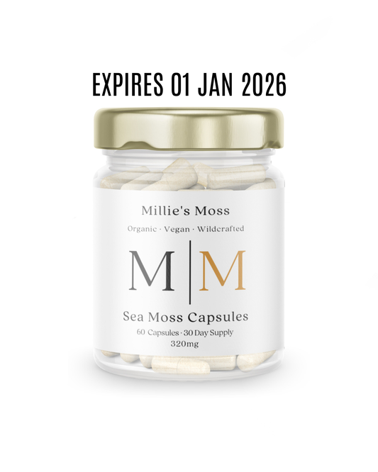 Golden Sea Moss Capsules Expire 01/01/2026