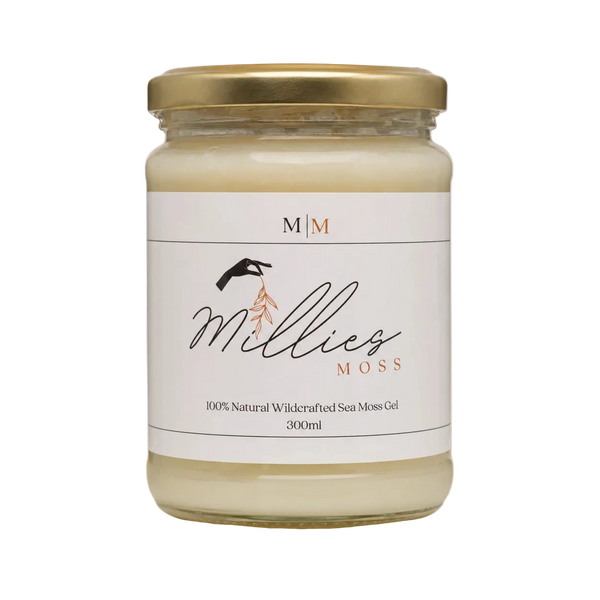 Millie’s Moss Black Seed Oil Infused Sea Moss Gel 300ml front packshot