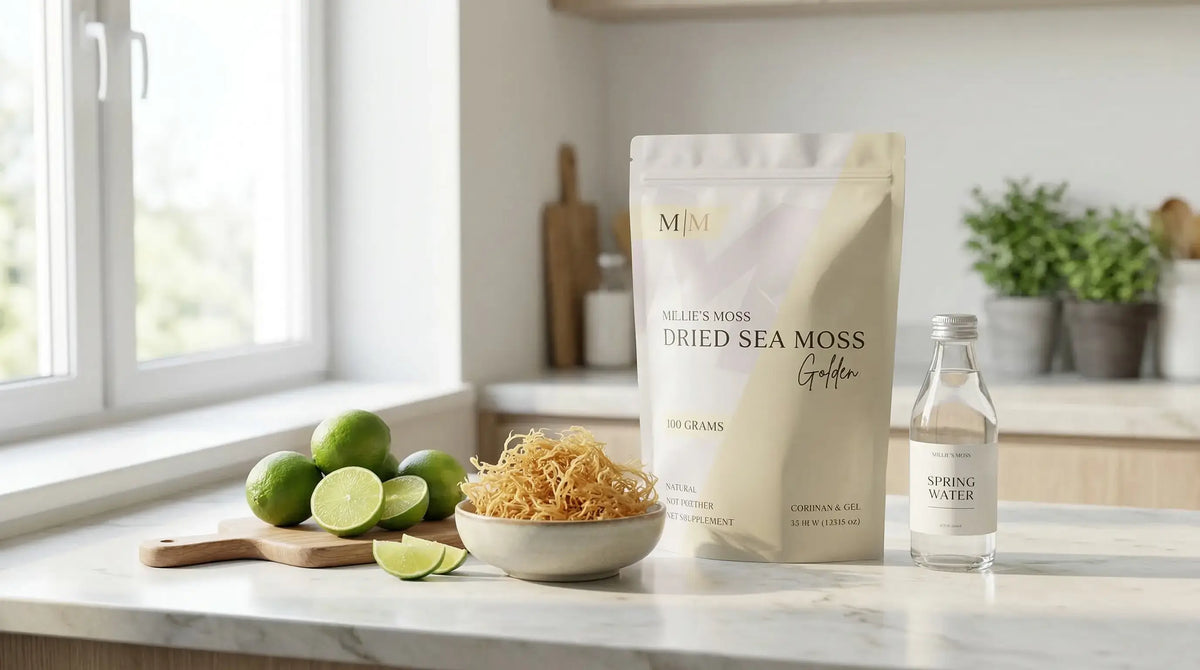 Dried sea moss with limes