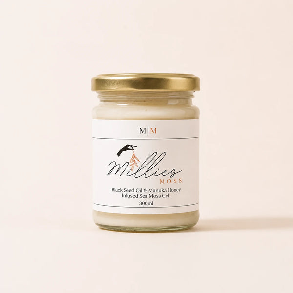 Millie's Moss Black Seed Oil & Manuka Honey Infused Sea Moss Gel 300ml jar