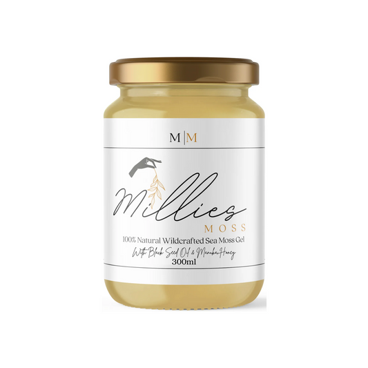 Golden Sea Moss Gel Infused With Black Seed Oil & Manuka Honey - Millie's Moss