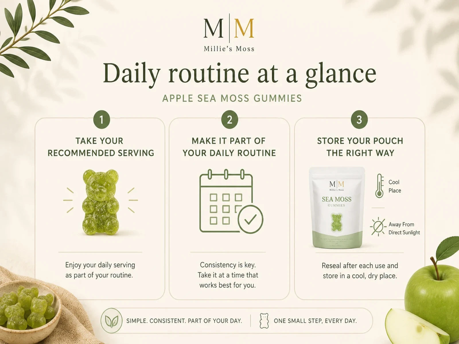 Millie's Moss Apple Sea Moss Gummies