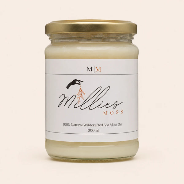 Millie’s Moss Black Seed Oil Infused Sea Moss Gel 300ml front packshot