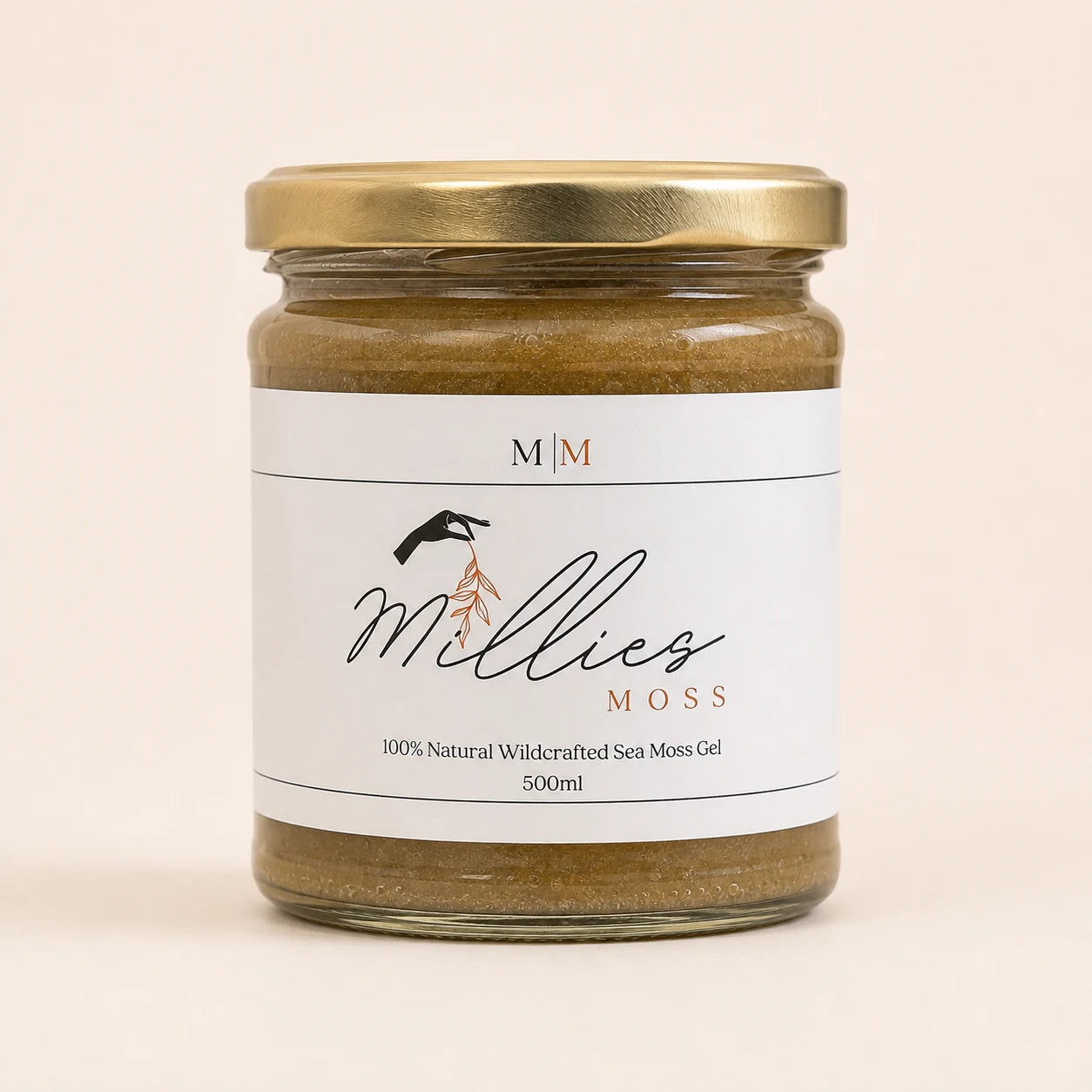 Millie’s Moss Bladderwrack and Burdock Root Infused Sea Moss Gel 500ml front packshot