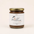 Millie’s Moss Cacao Infused Sea Moss Gel 300ml jar on a warm off-white background.