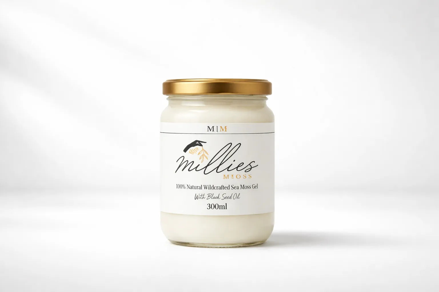 Millies Moss natural wildcrafted sea moss gel 300ml jar