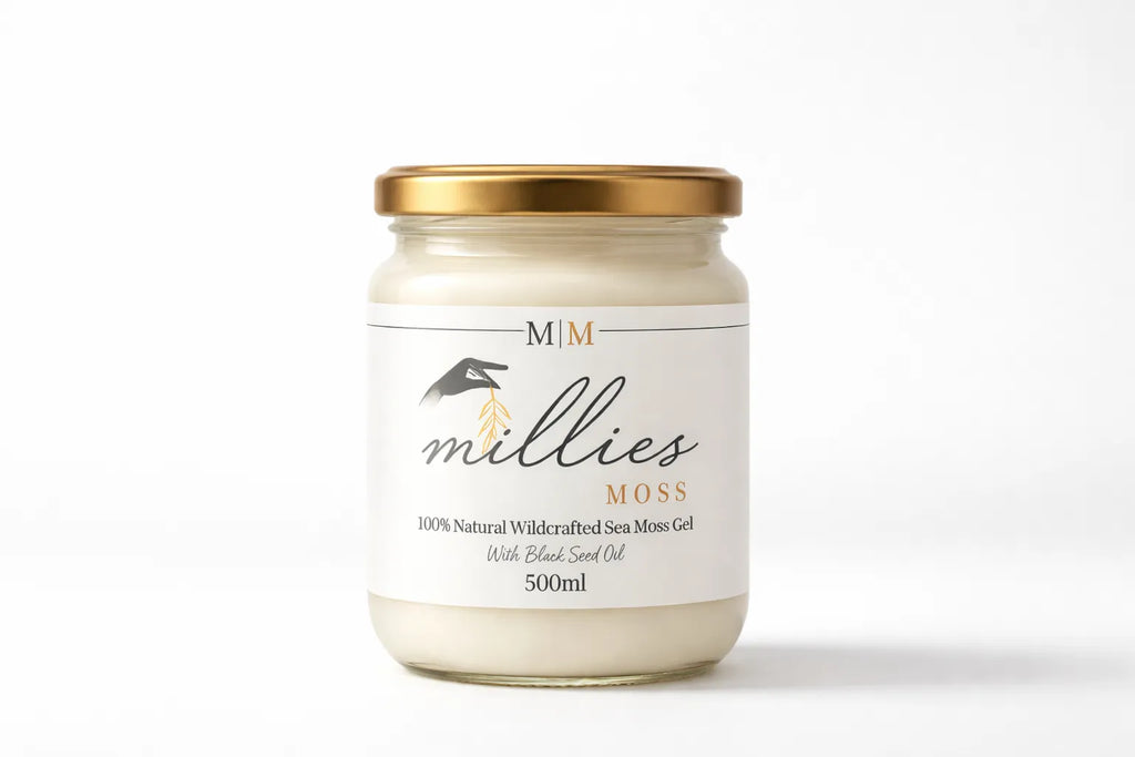 Millies Moss natural wildcrafted sea moss gel 500ml jar