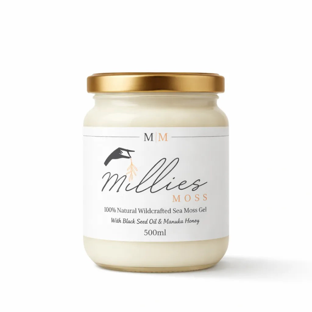 Millies Moss natural wildcrafted sea moss gel 500ml jar