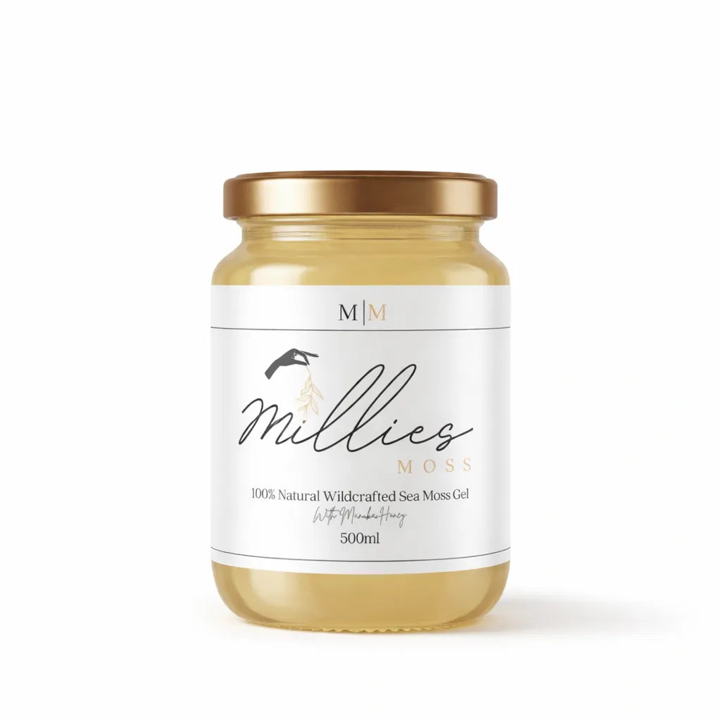 Millies Moss natural wildcrafted sea moss gel 500ml jar