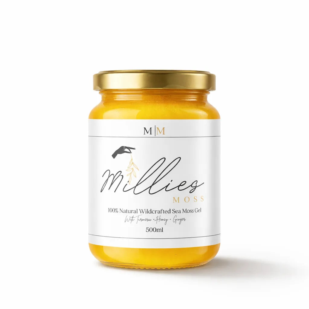 Millies Moss natural wildcrafted sea moss gel 500ml jar
