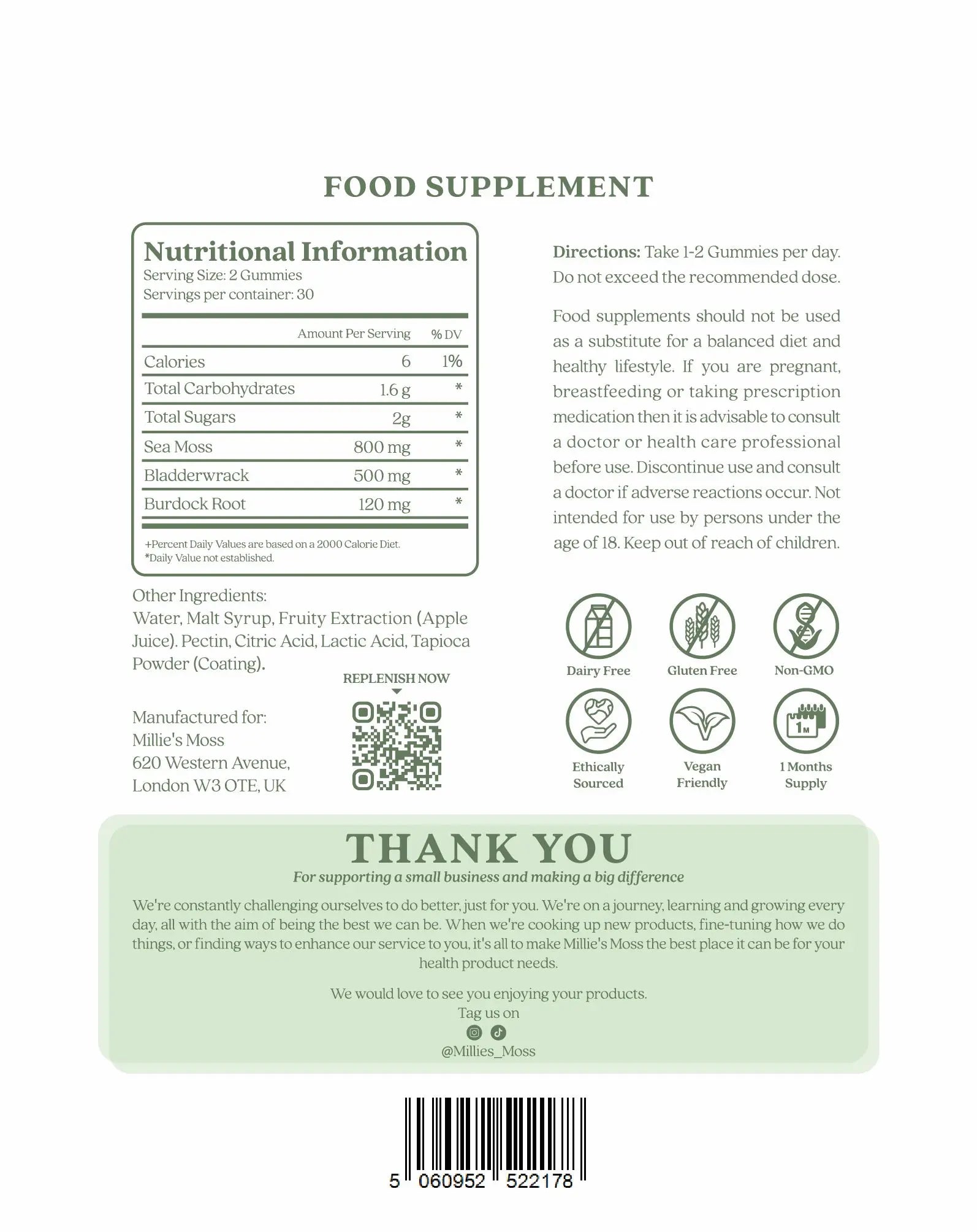 Sea Moss Gummies — Apple