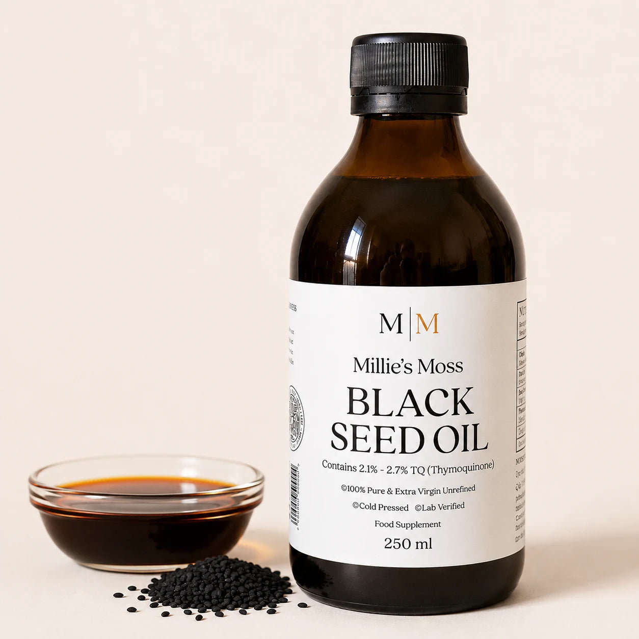 Millie’s Moss High-Strength Black Seed Oil 250ml
