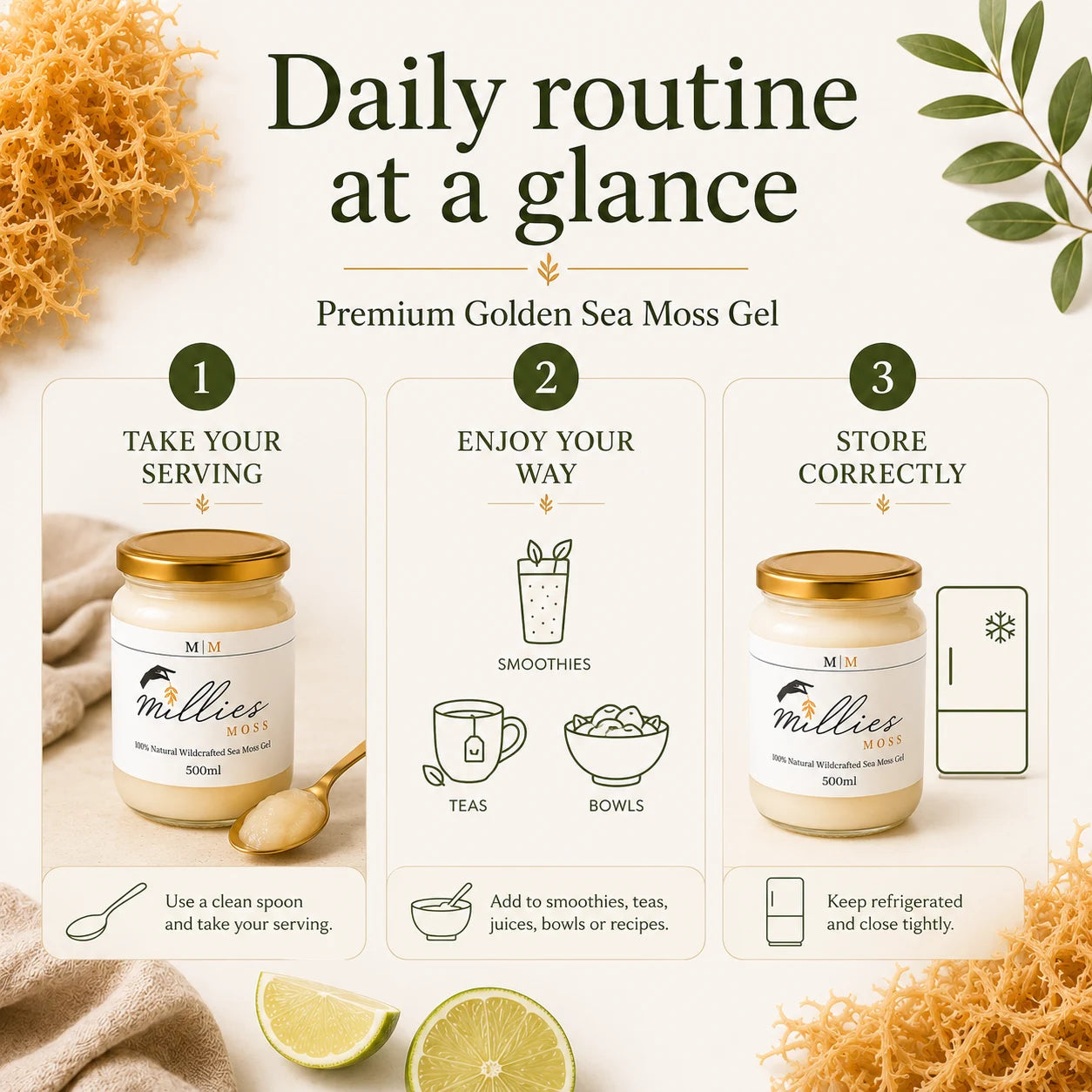 Millie's Moss Premium Golden Sea Moss Gel
