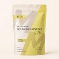 Millie’s Moss Golden Sea Moss Capsules pouch front showing 600mg per capsule, 60 capsules and 30 day supply.