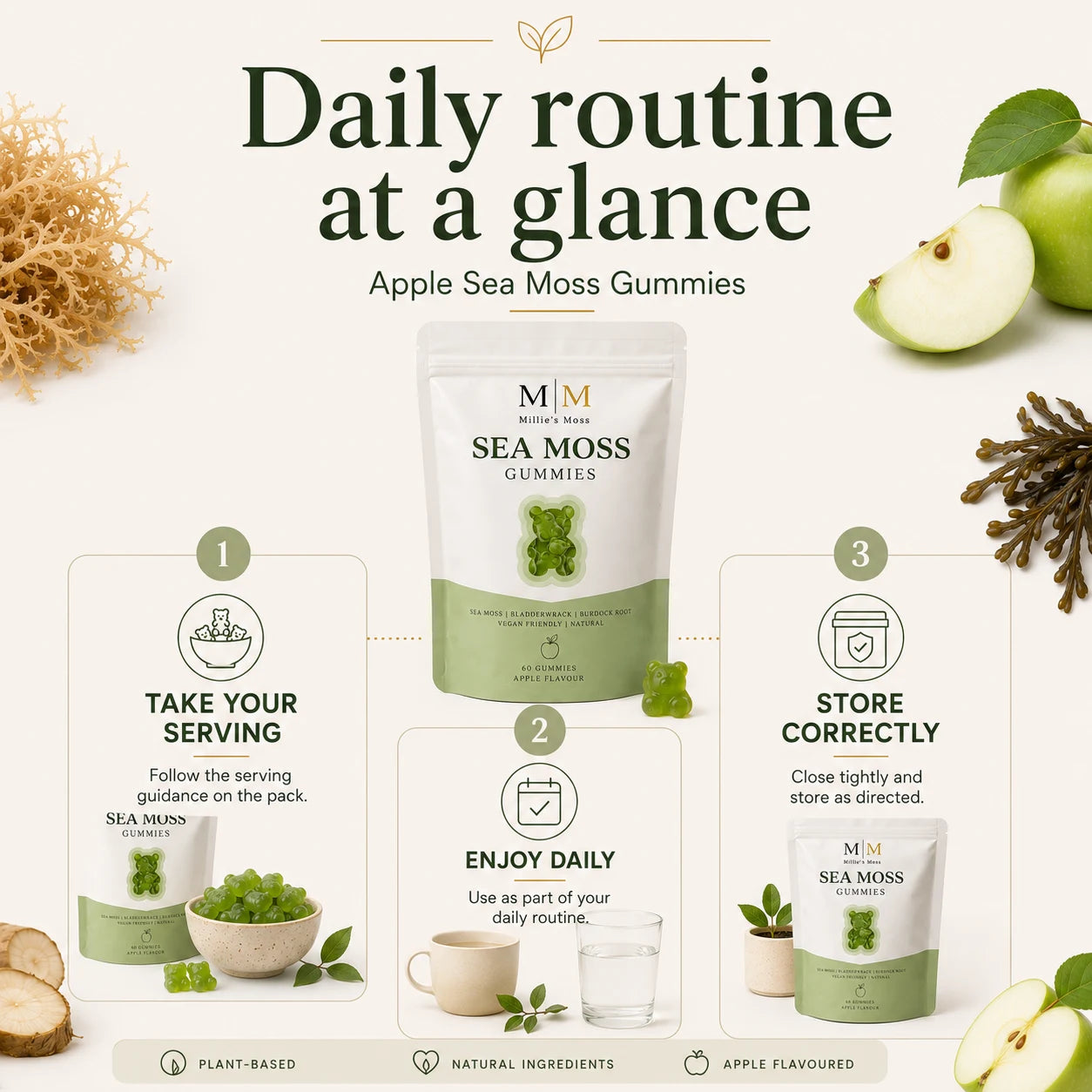 Millie's Moss Apple Sea Moss Gummies