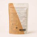 Back of Millie’s Moss Sea Moss with Turmeric Capsules pouch showing directions, storage, ingredients, nutritional information and barcode