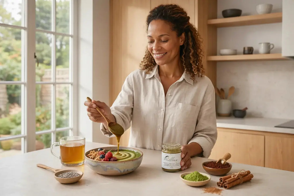 Sea Moss Gel — Cocoa + Matcha + Cinnamon + Manuka Honey