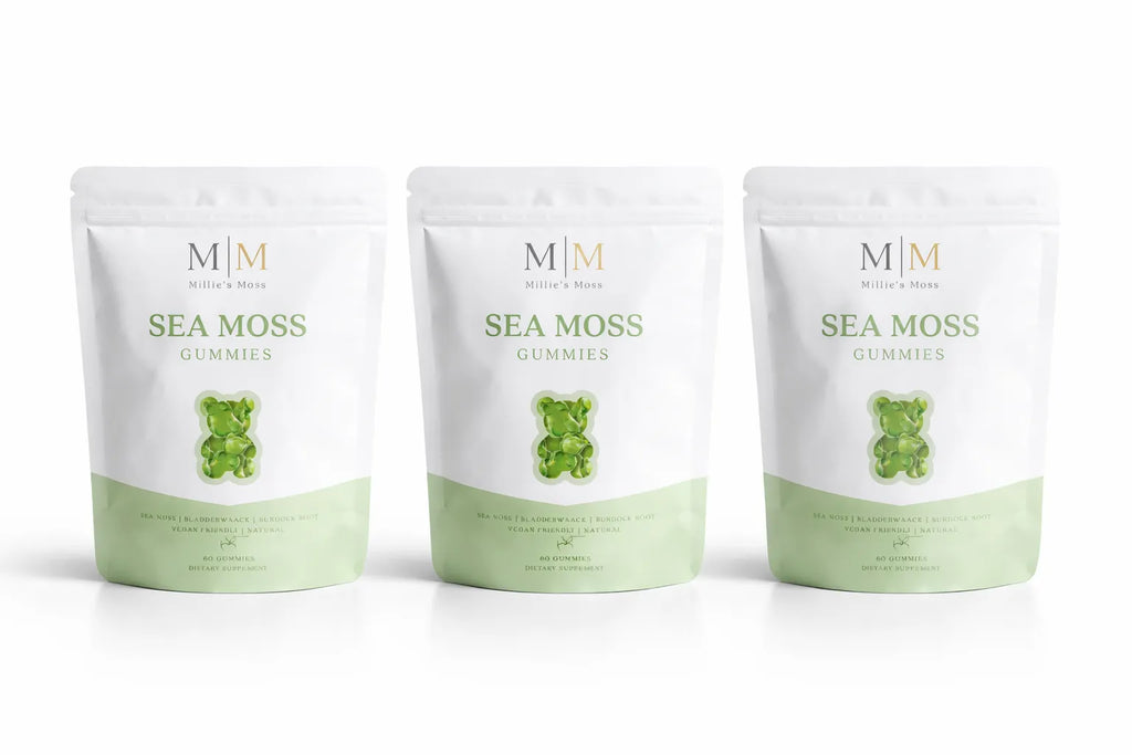 Millies Moss sea moss gummies 3 pack bundle vegan sea moss supplement gummies multipack