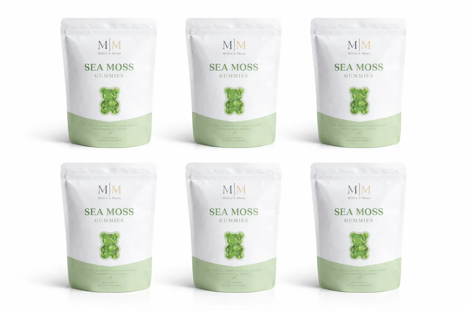 Millies Moss sea moss gummies 6 pack bundle vegan sea moss supplement multipack